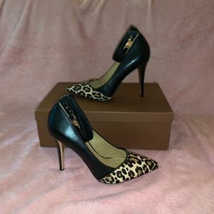 Coach Black and Leopard Heels